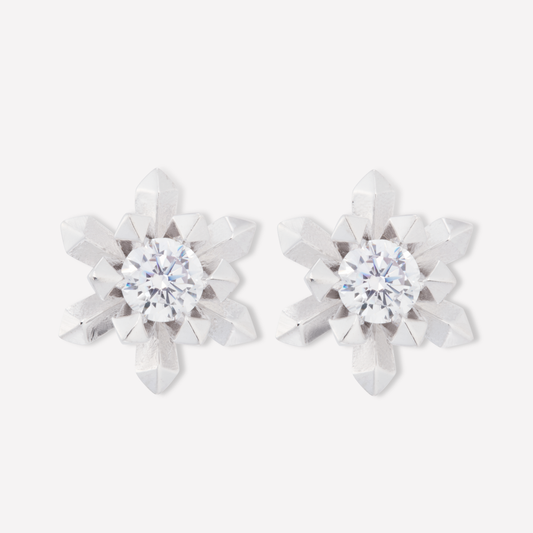 Le Quartz Earrings, Large, Gold, Diamond