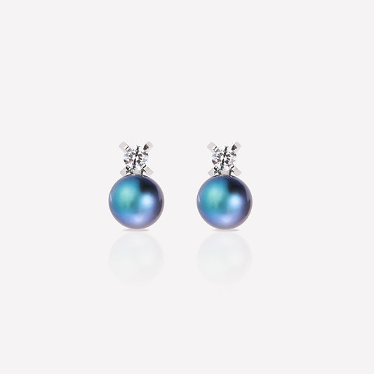 Pearl Earrings, Zirconia