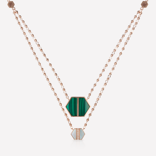 VOID Filled By You Necklace, Large, Malachite, Diamond S