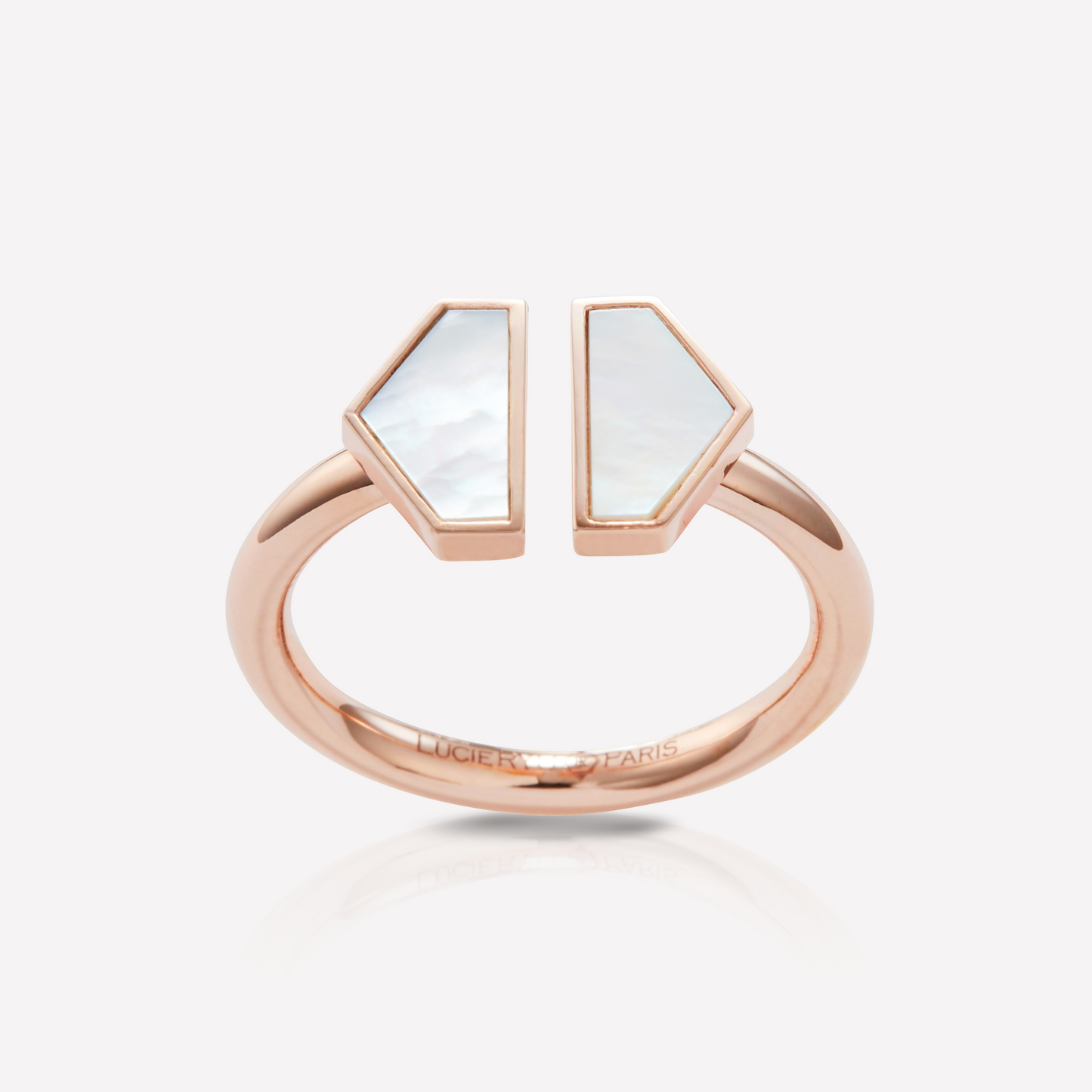 VOID Filled By You Ring, Large, White Nacre