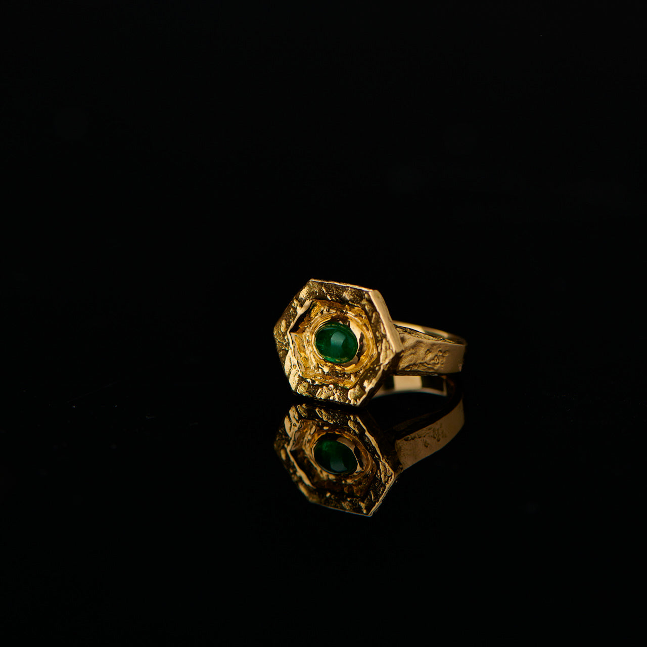 HEX Series Ring, Artifact, Green Dia