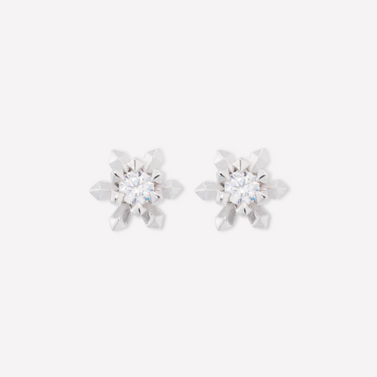 Le Quartz Earrings, Small, Gold, Diamond