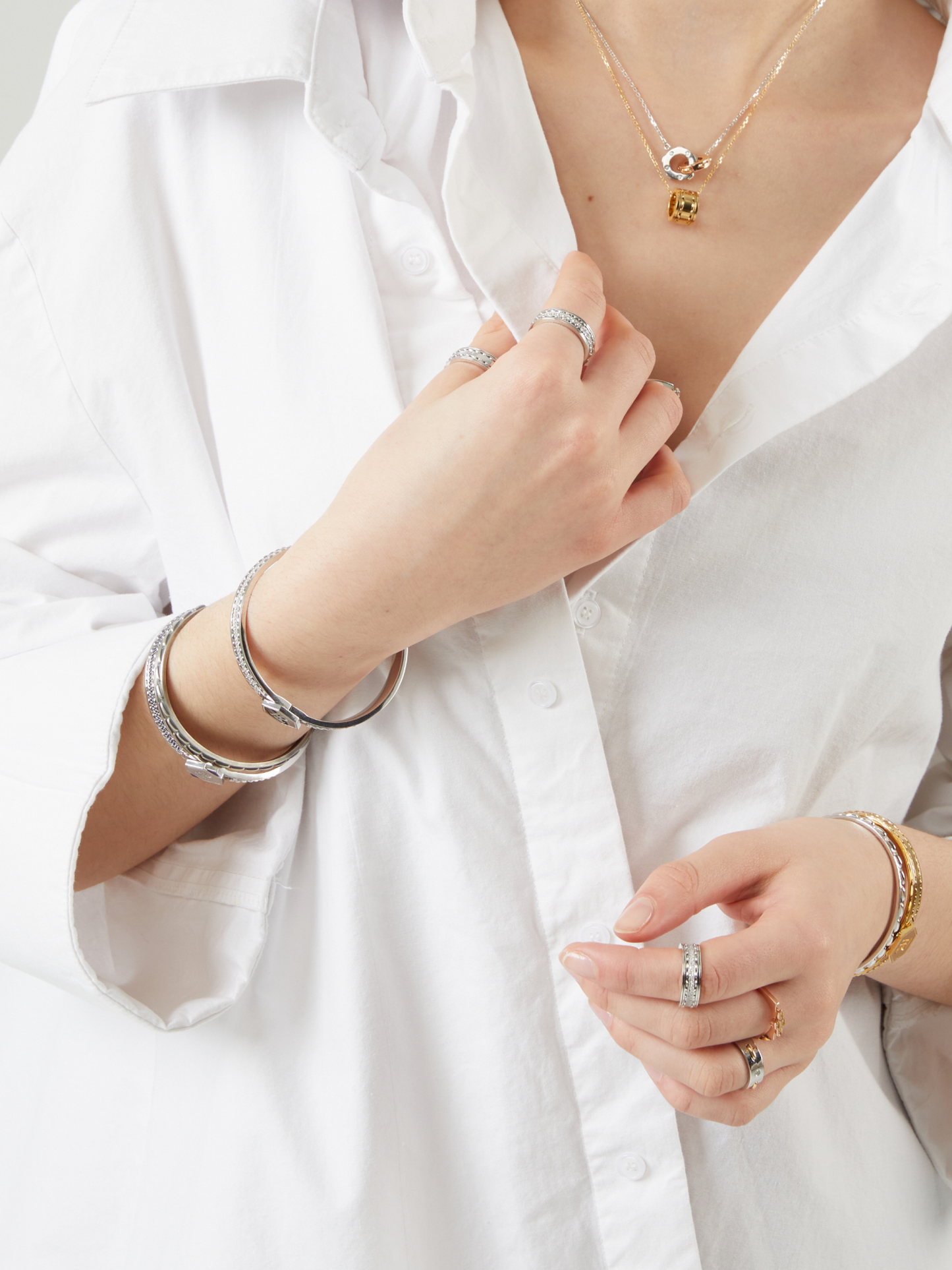 Twined 2.5 Necklace, Linked, Diamond