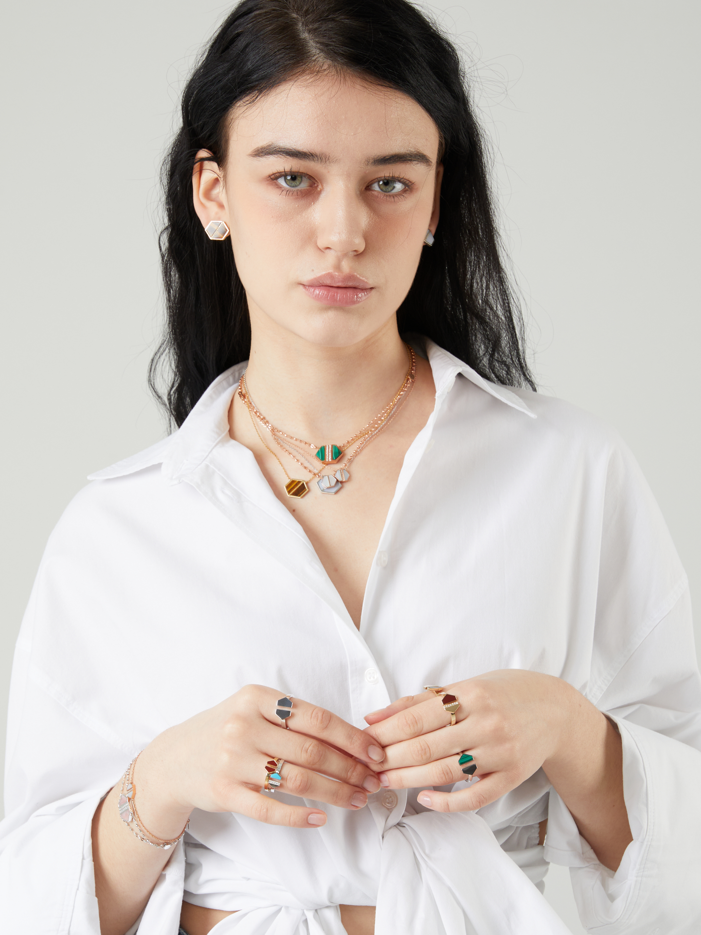 VOID Filled By You Necklace, Large, Amazonite, Diamond S