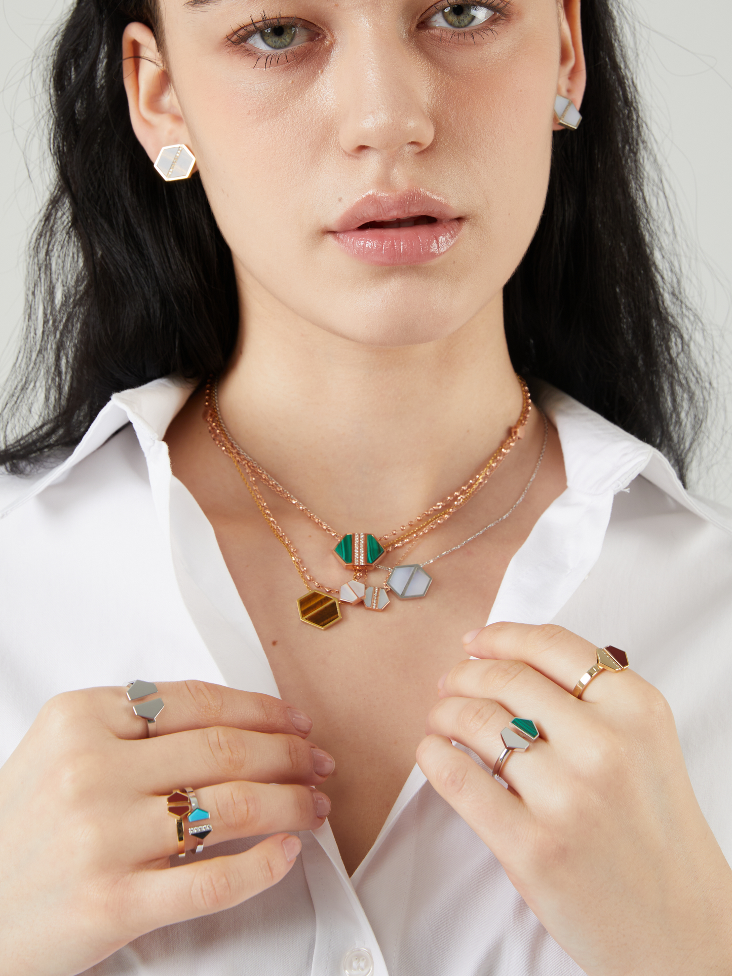 VOID Filled By You Necklace, Large, Amazonite, Diamond S