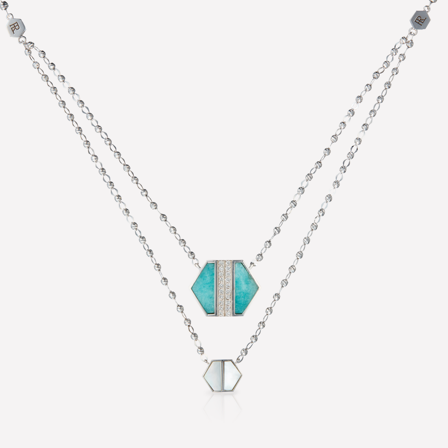 VOID Filled By You Necklace, Large, Amazonite, Diamond L