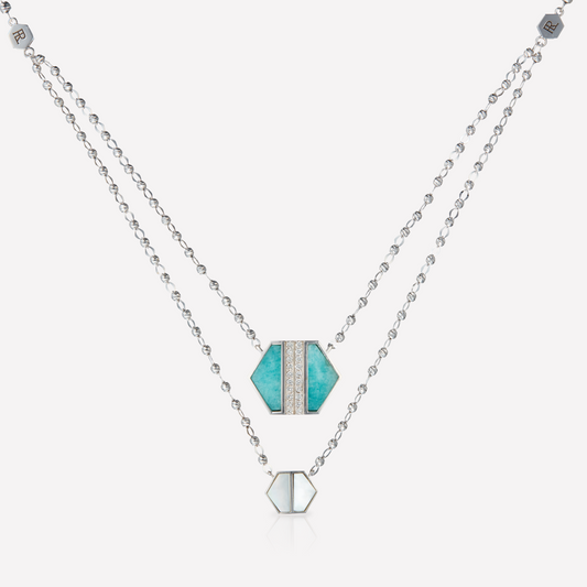 VOID Filled By You Necklace, Large, Amazonite, Diamond L