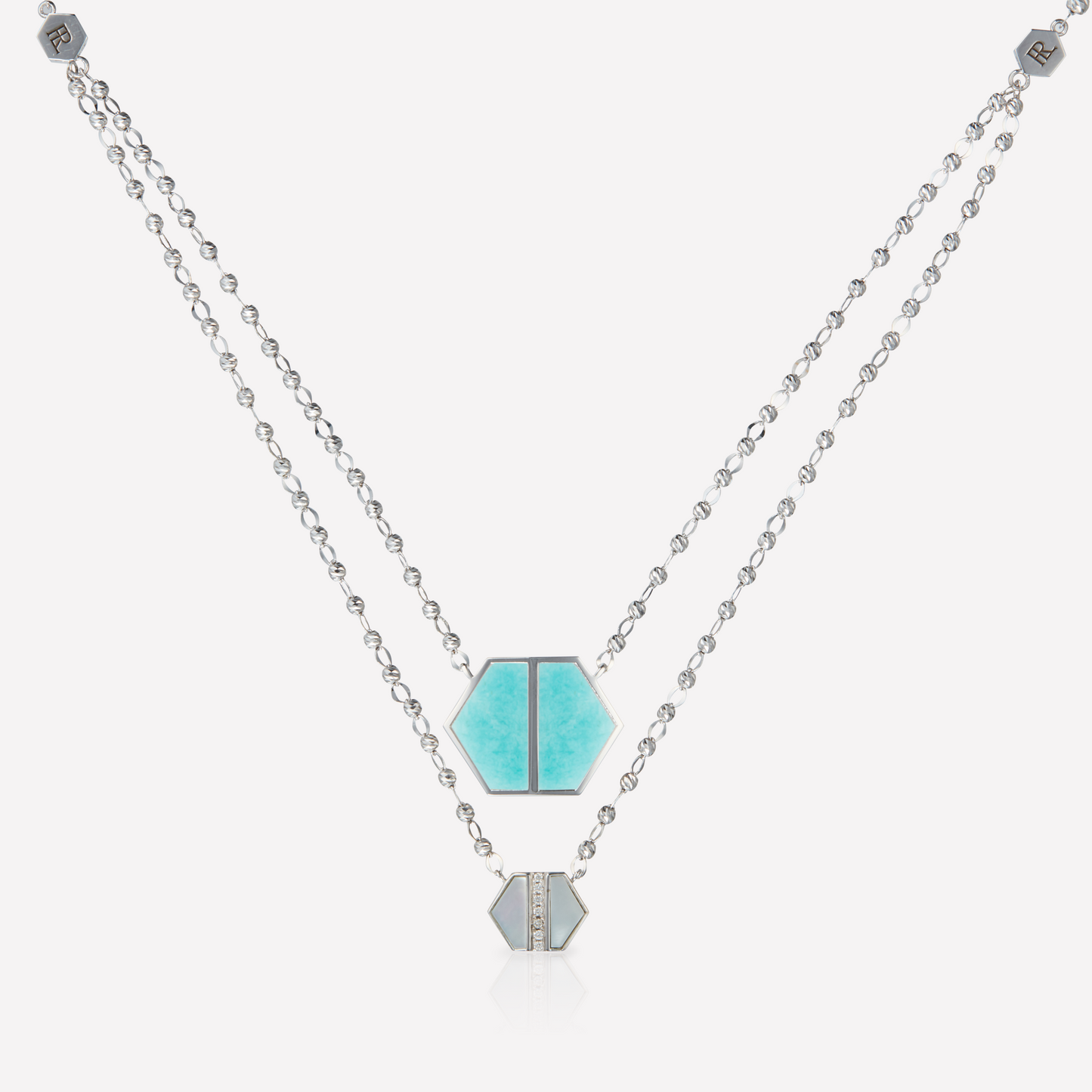 VOID Filled By You Necklace, Large, Amazonite, Diamond S