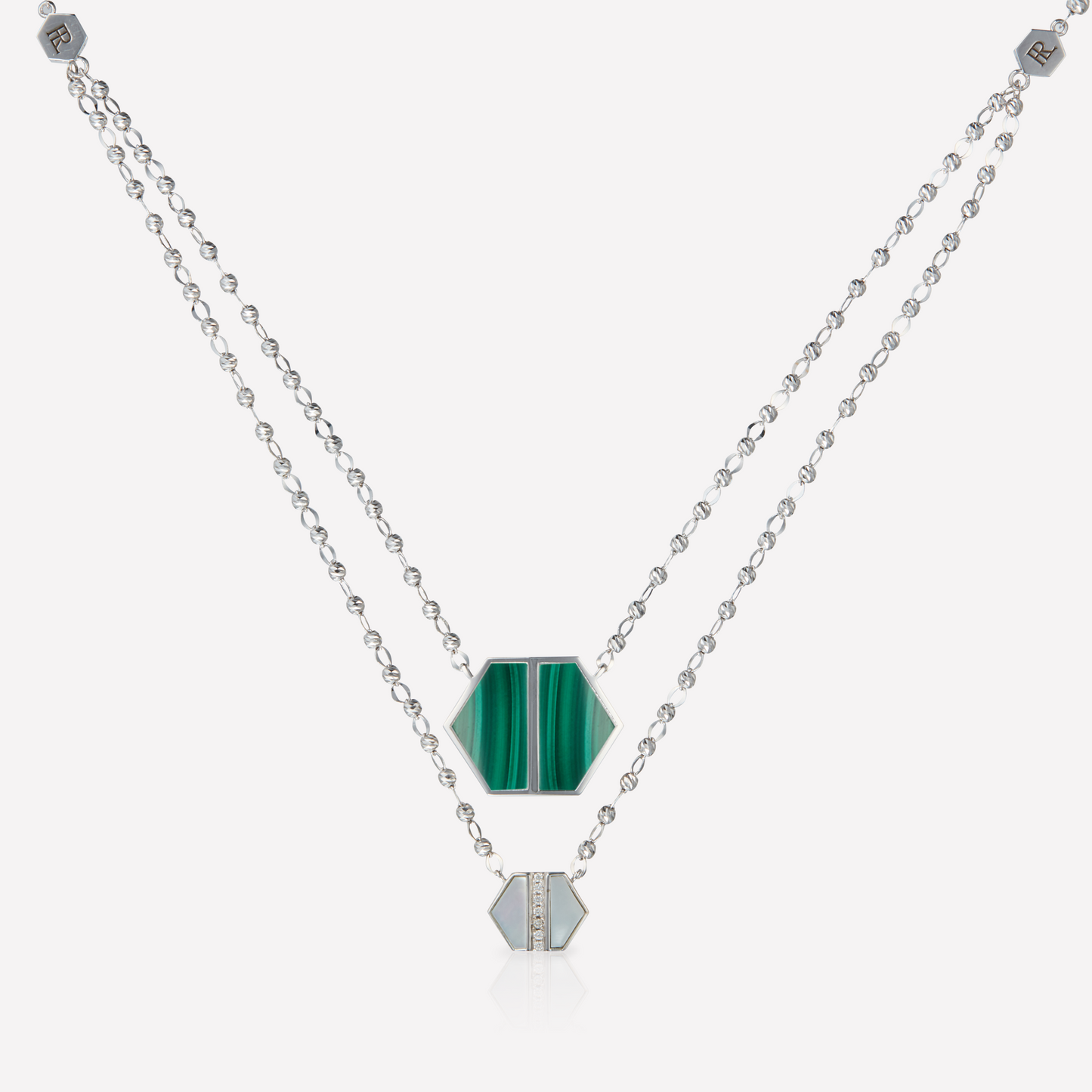 VOID Filled By You Necklace, Large, Malachite, Diamond S