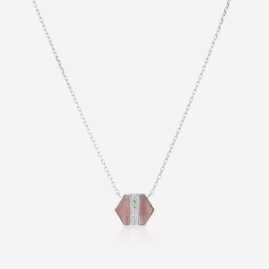 VOID Filled By You Necklace, Small, Pink Opal, Diamond
