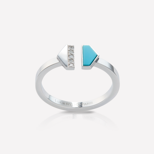 VOID Filled By You Ring, Small, Turquoise, Diamond