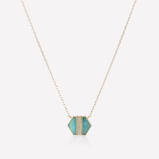 VOID Filled By You Necklace, Small, Amazonite, Diamond