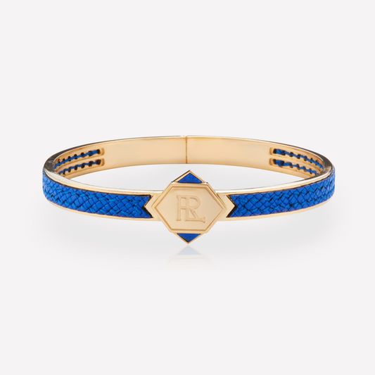 Twined Leather Bracelet, Small, Pure Blue, Lapis Lazuli
