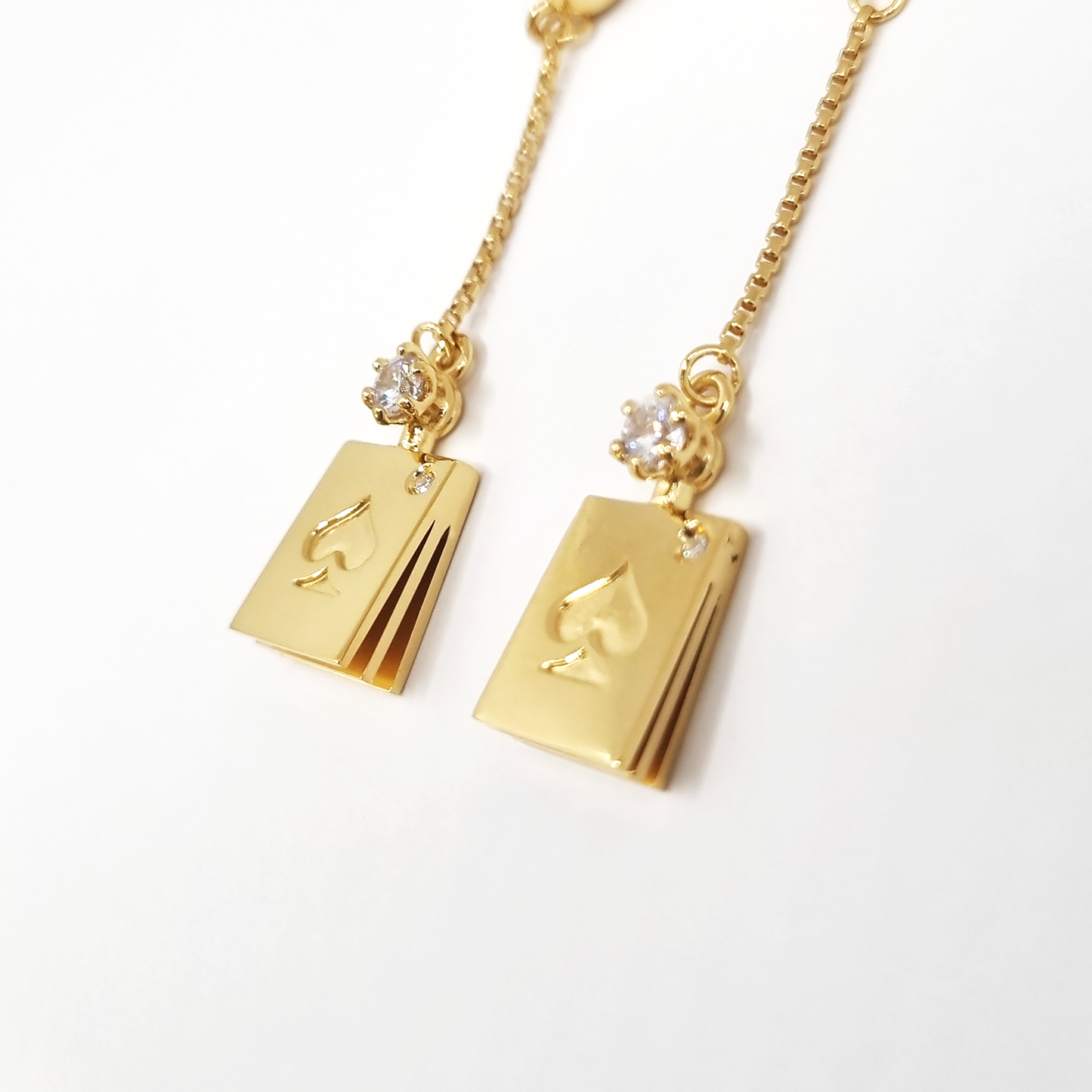 Alice Earrings, Spade Drop