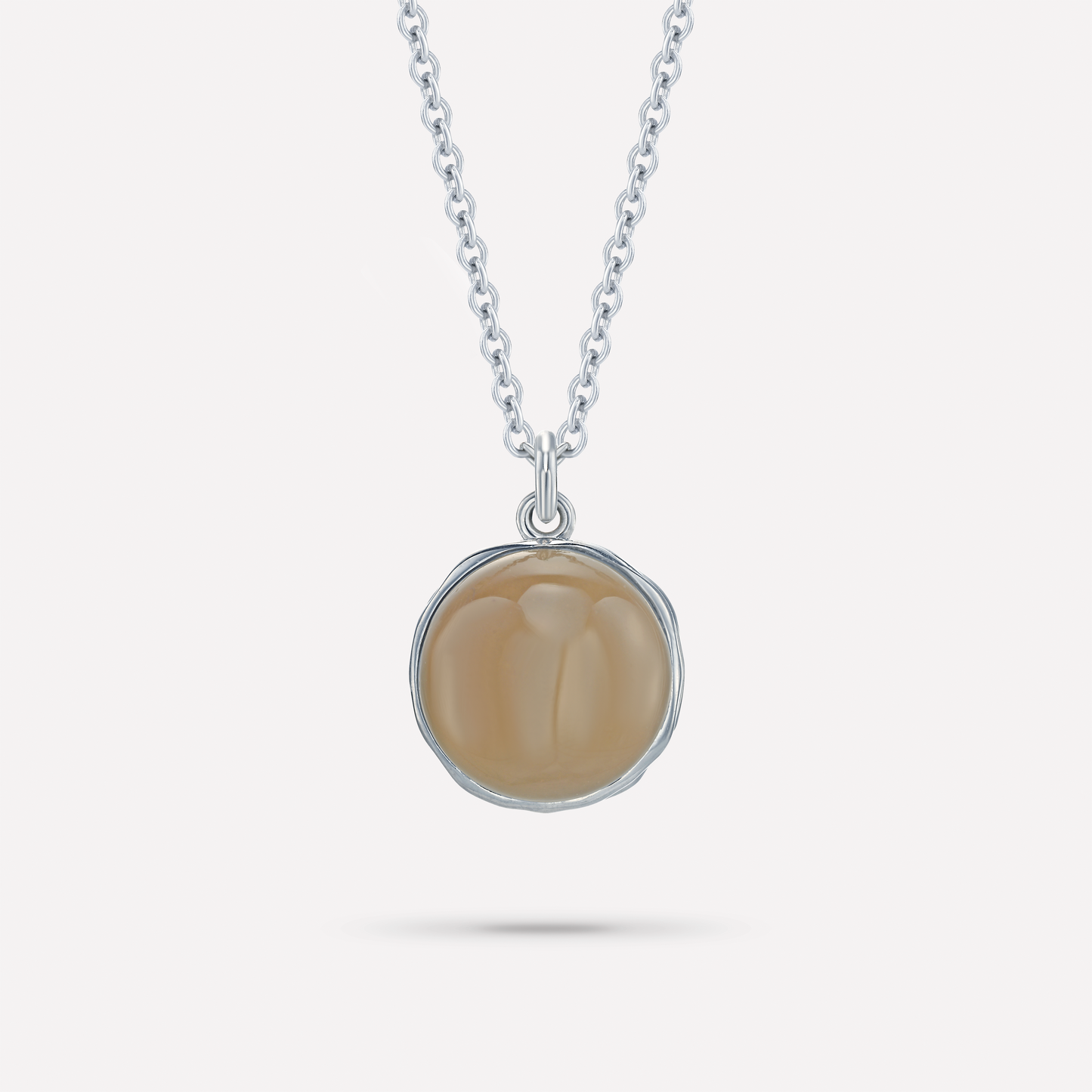 Macaron Coque Necklace, Rose Quartz, jasper